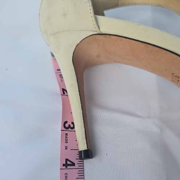 Jimmy Choo Tie up Pumps Eggshell Off white Weave Texture 37.5 - Picture 5 of 12